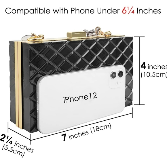 Acrilic Transparent Gold Star Evening Bag Purses Clutch Banquet Handbag - Picture 10 of 16